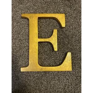 Pottery Barn decorative gold "E" letter
